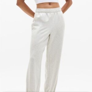 Athleta Forever fleece jogger fog grey heathered size small NWOT